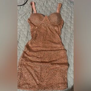 Oh Polly /Pink Jewelled Mini Body Con Special Occasion Cocktail/ US 0